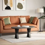vidaXL Picioare pentru măsuță de cafea în formă de X, 2 buc., negru, 28x(42-43) cm, oțel