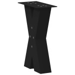 vidaXL Picioare pentru măsuță de cafea în formă de X, 2 buc., negru, 28x(42-43) cm, oțel