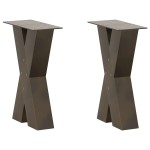 vidaXL Picioare pentru masă de cafea în formă de X, 2 buc., oțel natural, 28x(42-43) cm vidaXL Picioare pentru masă de cafea în formă de X, 2 buc., oțel natural, 28x(42-43) cm