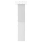 vidaXL Picioare pentru măsuță de cafea în formă de X, 2 buc., alb, 38x(42-43) cm, oțel