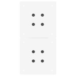 vidaXL Picioare pentru măsuță de cafea în formă de X, 2 buc., alb, 38x(42-43) cm, oțel