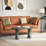 vidaXL Picioare pentru măsuță de cafea în formă de X, 2 buc., antracit, 38x(42-43) cm, oțel