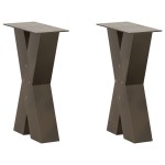 vidaXL Picioare pentru masă de cafea în formă de X, 2 buc., oțel natural, 38x(42-43) cm vidaXL Picioare pentru masă de cafea în formă de X, 2 buc., oțel natural, 38x(42-43) cm