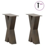 vidaXL Picioare pentru masă de cafea în formă de X, 2 buc., oțel natural, 38x(42-43) cm vidaXL Picioare pentru masă de cafea în formă de X, 2 buc., oțel natural, 38x(42-43) cm