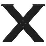 vidaXL Picioare pentru măsuță de cafea în formă de X, 2 buc., negru, 50x(42-43) cm, oțel