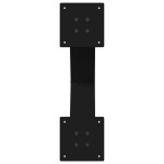 vidaXL Picioare pentru măsuță de cafea în formă de X, 2 buc., negru, 50x(42-43) cm, oțel