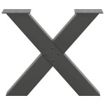 vidaXL Picioare pentru măsuță de cafea în formă de X, 2 buc., antracit, 50x(42-43) cm, oțel vidaXL Picioare pentru măsuță de cafea în formă de X, 2 buc., antracit, 50x(42-43) cm, oțel