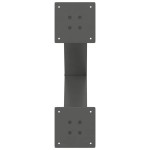 vidaXL Picioare pentru măsuță de cafea în formă de X, 2 buc., antracit, 60x(42-43) cm, oțel