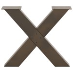 vidaXL Picioare pentru masă de cafea în formă de X, 2 buc., oțel natural, 60 x (42-43) cm vidaXL Picioare pentru masă de cafea în formă de X, 2 buc., oțel natural, 60 x (42-43) cm