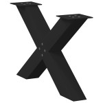 vidaXL Picioare pentru măsuță de cafea în formă de X, 2 buc., negru, 70x(42-43) cm, oțel vidaXL Picioare pentru măsuță de cafea în formă de X, 2 buc., negru, 70x(42-43) cm, oțel