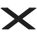 vidaXL Picioare pentru măsuță de cafea în formă de X, 2 buc., negru, 70x(42-43) cm, oțel vidaXL Picioare pentru măsuță de cafea în formă de X, 2 buc., negru, 70x(42-43) cm, oțel