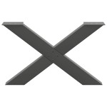 vidaXL Picioare pentru măsuță de cafea în formă de X, 2 buc., antracit, 70x(42-43) cm, oțel