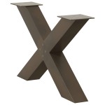 vidaXL Picioare pentru masă de cafea în formă de X, 2 buc., oțel natural, 70x(42-43) cm vidaXL Picioare pentru masă de cafea în formă de X, 2 buc., oțel natural, 70x(42-43) cm