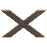 vidaXL Picioare pentru masă de cafea în formă de X, 2 buc., oțel natural, 70x(42-43) cm vidaXL Picioare pentru masă de cafea în formă de X, 2 buc., oțel natural, 70x(42-43) cm