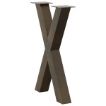 vidaXL Picioare de masă în formă de X, 2 buc., oțel natural, 50x(72-73) cm vidaXL Picioare de masă în formă de X, 2 buc., oțel natural, 50x(72-73) cm