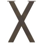 vidaXL Picioare de masă în formă de X, 2 buc., oțel natural, 50x(72-73) cm vidaXL Picioare de masă în formă de X, 2 buc., oțel natural, 50x(72-73) cm