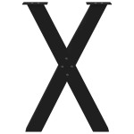 vidaXL Picioare de masă în formă de X, 2 buc., negru, 60x(72-73) cm, oțel vidaXL Picioare de masă în formă de X, 2 buc., negru, 60x(72-73) cm, oțel