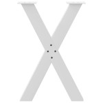 vidaXL Picioare de masă în formă de X, 2 buc., alb, 60x(72-73) cm, oțel