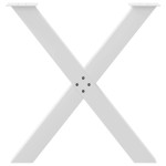 vidaXL Picioare de masă în formă de X, 2 buc., alb, 70x(72-73) cm, oțel