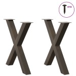 vidaXL Picioare de masă în formă de X, 2 buc., oțel natural, 70x(72-73) cm vidaXL Picioare de masă în formă de X, 2 buc., oțel natural, 70x(72-73) cm