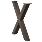 vidaXL Picioare de masă în formă de X, 2 buc., oțel natural, 70x(72-73) cm vidaXL Picioare de masă în formă de X, 2 buc., oțel natural, 70x(72-73) cm