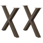 vidaXL Picioare de masă în formă de X, 2 buc., oțel natural, 90x(72-73) cm vidaXL Picioare de masă în formă de X, 2 buc., oțel natural, 90x(72-73) cm