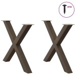 vidaXL Picioare de masă în formă de X, 2 buc., oțel natural, 90x(72-73) cm vidaXL Picioare de masă în formă de X, 2 buc., oțel natural, 90x(72-73) cm
