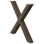 vidaXL Picioare de masă în formă de X, 2 buc., oțel natural, 90x(72-73) cm vidaXL Picioare de masă în formă de X, 2 buc., oțel natural, 90x(72-73) cm