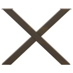 vidaXL Picioare de masă în formă de X, 2 buc., oțel natural, 90x(72-73) cm vidaXL Picioare de masă în formă de X, 2 buc., oțel natural, 90x(72-73) cm