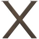 vidaXL Picioare de masă în formă de X, 3 buc., oțel natural, 80x(72-73) cm