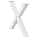 vidaXL Picioare de masă în formă de X, 3 buc., alb, 90x(72-73) cm, oțel vidaXL Picioare de masă în formă de X, 3 buc., alb, 90x(72-73) cm, oțel