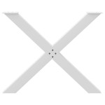 vidaXL Picioare de masă în formă de X, 3 buc., alb, 90x(72-73) cm, oțel vidaXL Picioare de masă în formă de X, 3 buc., alb, 90x(72-73) cm, oțel