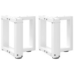 vidaXL Picioare pentru măsuță de cafea în formă de T, 2 buc., alb, 30x25x(30-31) cm, oțel vidaXL Picioare pentru măsuță de cafea în formă de T, 2 buc., alb, 30x25x(30-31) cm, oțel