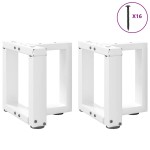 vidaXL Picioare pentru măsuță de cafea în formă de T, 2 buc., alb, 30x25x(30-31) cm, oțel vidaXL Picioare pentru măsuță de cafea în formă de T, 2 buc., alb, 30x25x(30-31) cm, oțel