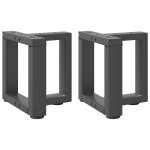 vidaXL Picioare pentru măsuță de cafea în formă de T, 2 buc., antracit, 30x25x(30-31) cm, oțel