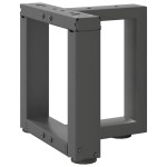 vidaXL Picioare pentru măsuță de cafea în formă de T, 2 buc., antracit, 30x25x(30-31) cm, oțel