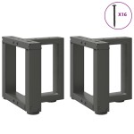 vidaXL Picioare pentru măsuță de cafea în formă de T, 2 buc., antracit, 30x25x(30-31) cm, oțel