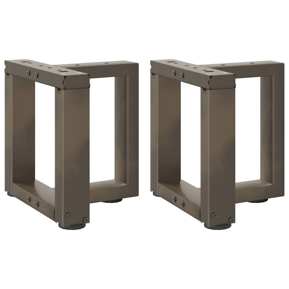 vidaXL Picioare pentru măsuță de cafea în formă de T, 2 buc., negru, 30x25x(30-31) cm, oțel