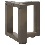 vidaXL Picioare pentru măsuță de cafea în formă de T, 2 buc., negru, 30x25x(30-31) cm, oțel