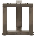 vidaXL Picioare pentru măsuță de cafea în formă de T, 2 buc., negru, 30x25x(30-31) cm, oțel