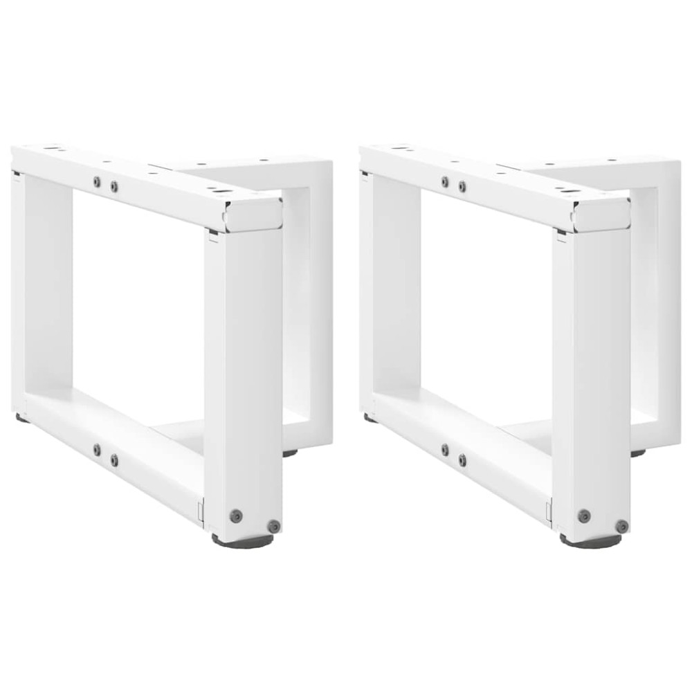 vidaXL Picioare pentru măsuță de cafea în formă de T, 2 buc., alb, 40x25x(30-31) cm, oțel