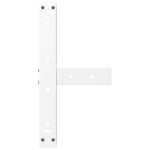 vidaXL Picioare pentru măsuță de cafea în formă de T, 2 buc., alb, 40x25x(30-31) cm, oțel