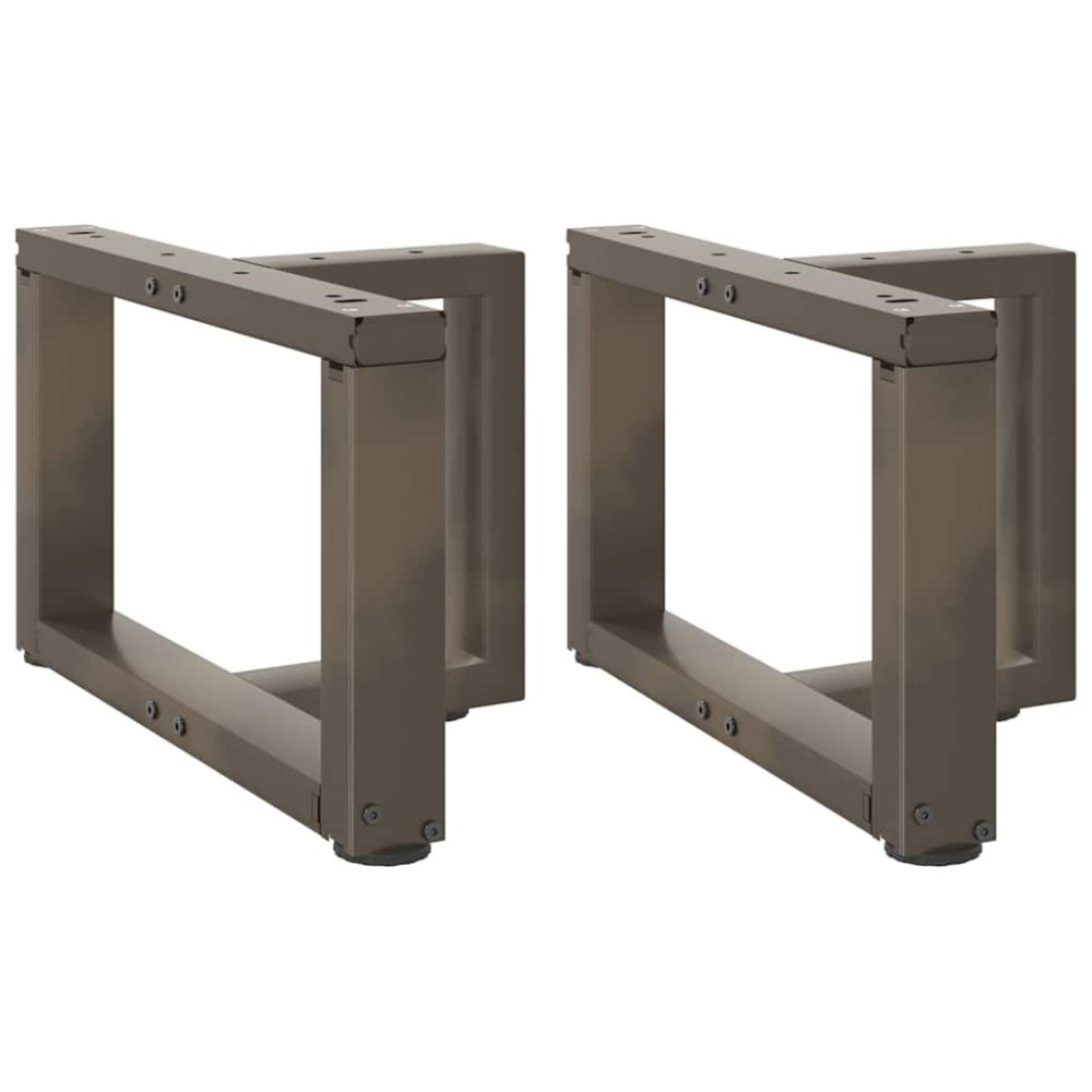 vidaXL Picioare pentru măsuță de cafea în formă de T, 2 buc., negru, 40x25x(30-31) cm, oțel