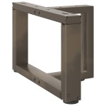 vidaXL Picioare pentru măsuță de cafea în formă de T, 2 buc., negru, 40x25x(30-31) cm, oțel