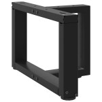 vidaXL Picioare pentru măsuță de cafea în formă de T, 2 buc., negru, 50x25x(30-31) cm, oțel