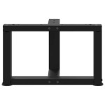 vidaXL Picioare pentru măsuță de cafea în formă de T, 2 buc., negru, 50x25x(30-31) cm, oțel