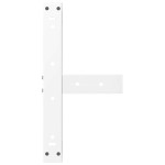 vidaXL Picioare pentru măsuță de cafea în formă de T, 2 buc., alb, 50x25x(30-31) cm, oțel