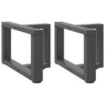 vidaXL Picioare pentru măsuță de cafea în formă de T, 2 buc., antracit, 50x25x(30-31) cm, oțel