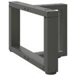 vidaXL Picioare pentru măsuță de cafea în formă de T, 2 buc., antracit, 50x25x(30-31) cm, oțel