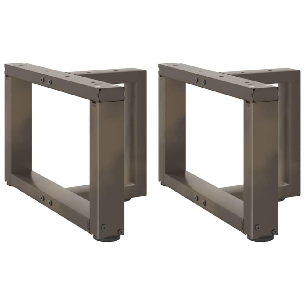 vidaXL Picioare pentru măsuță de cafea în formă de T, 2 buc., negru, 50x25x(30-31) cm, oțel